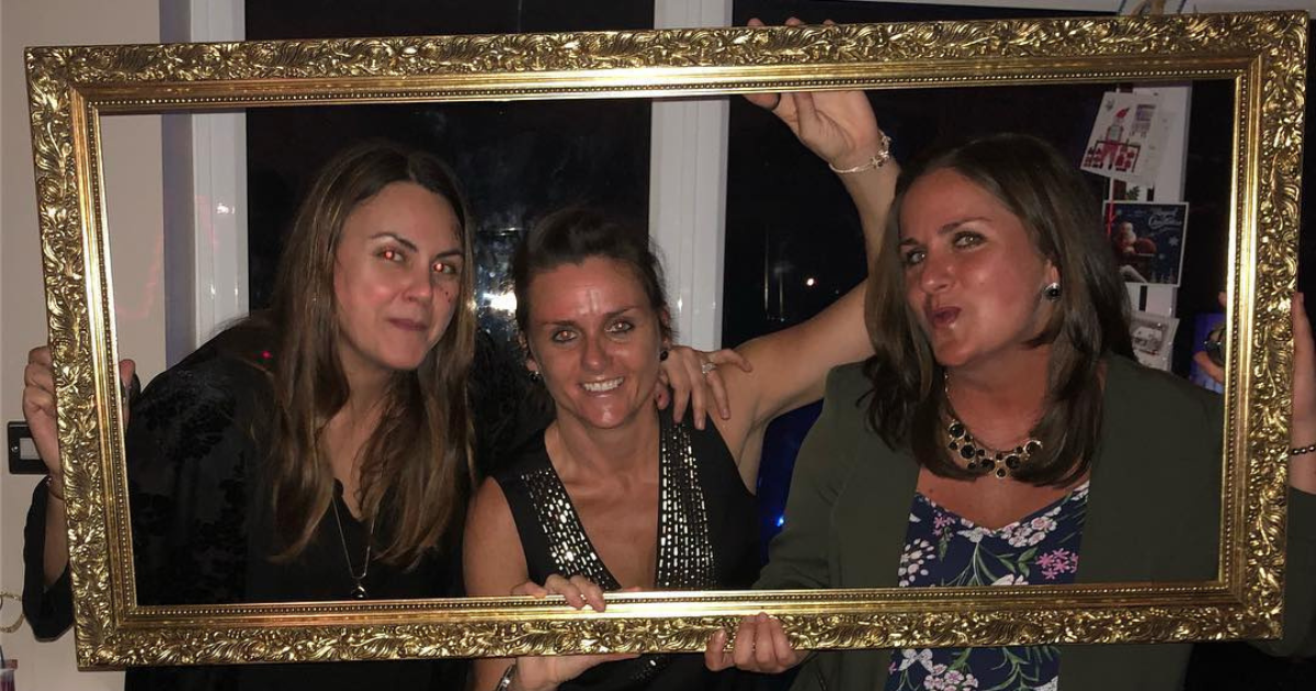 Picture of Simone celebrating with friends